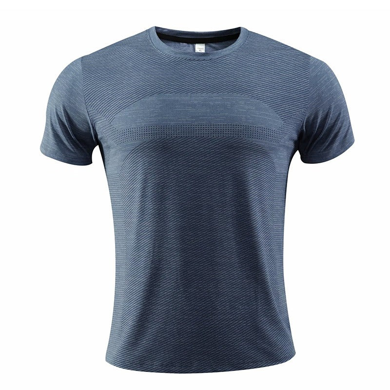 Men's short sleeved sports T-shirt, quick drying clothes, summer running clothes, fitness clothes - GabyFit Goods