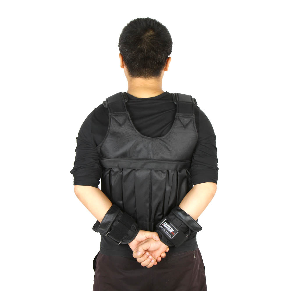 SUTEN 20kg/50kg Loading Weighted Vest For Boxing Training Workout Fitness Equipment Adjustable Waistcoat Jacket Sand Clothing - GabyFit Goods