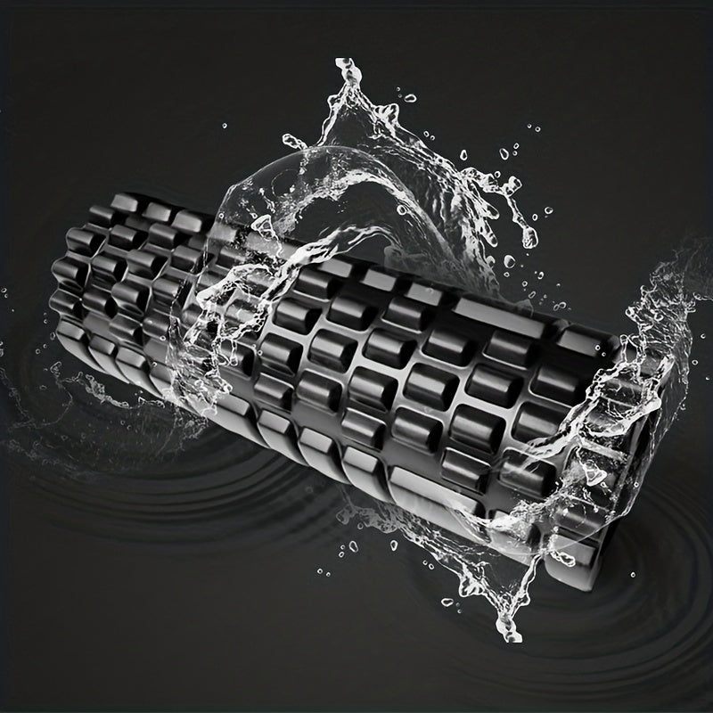 1pc Grid Style Massage Roller, 30×8cm Yoga Balance Hollow Column, For Muscle Massage, Physical Therapy & Exercise Rehabilitation