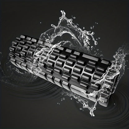 1pc Grid Style Massage Roller, 30×8cm Yoga Balance Hollow Column, For Muscle Massage, Physical Therapy & Exercise Rehabilitation