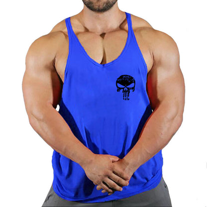 Fitness vest men's loose sleeveless T-shirt sports clothes camisole sports training top - GabyFit Goods