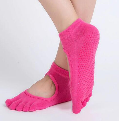 Women Yoga Socks Anti-slip Backless 5 Toe Socks - GabyFit Goods