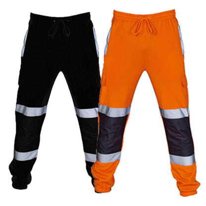 New Men's Fahison Sport Sweat Pants Work Fleece Bottom Joggerms Joggers Yellow Black Orange Fluorescent Green Autumn