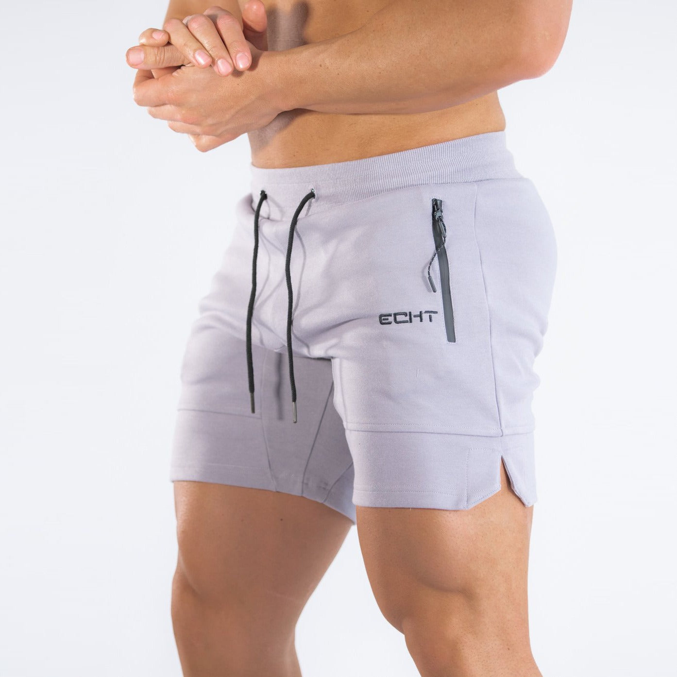New Running Sports Zipper Pocket Shorts for Men's Fitness Training Summer Mesh Breathable Beach Pants