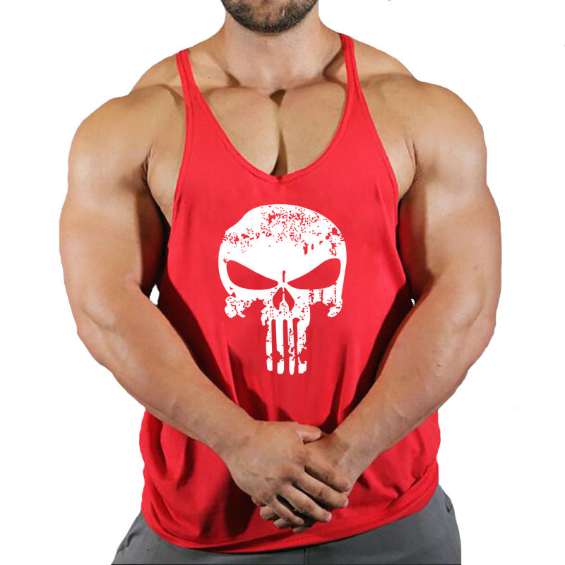 Fitness vest men's loose sleeveless T-shirt sports clothes camisole sports training top - GabyFit Goods
