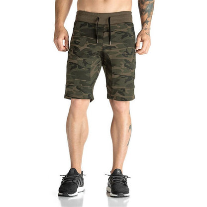 Mens Gym Fitness cotton camouflage shorts Run jogging outdoor sports Calf-Length Sweatpants Man Bodybuilding workout short pants