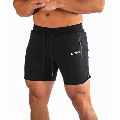 New Running Sports Zipper Pocket Shorts for Men's Fitness Training Summer Mesh Breathable Beach Pants
