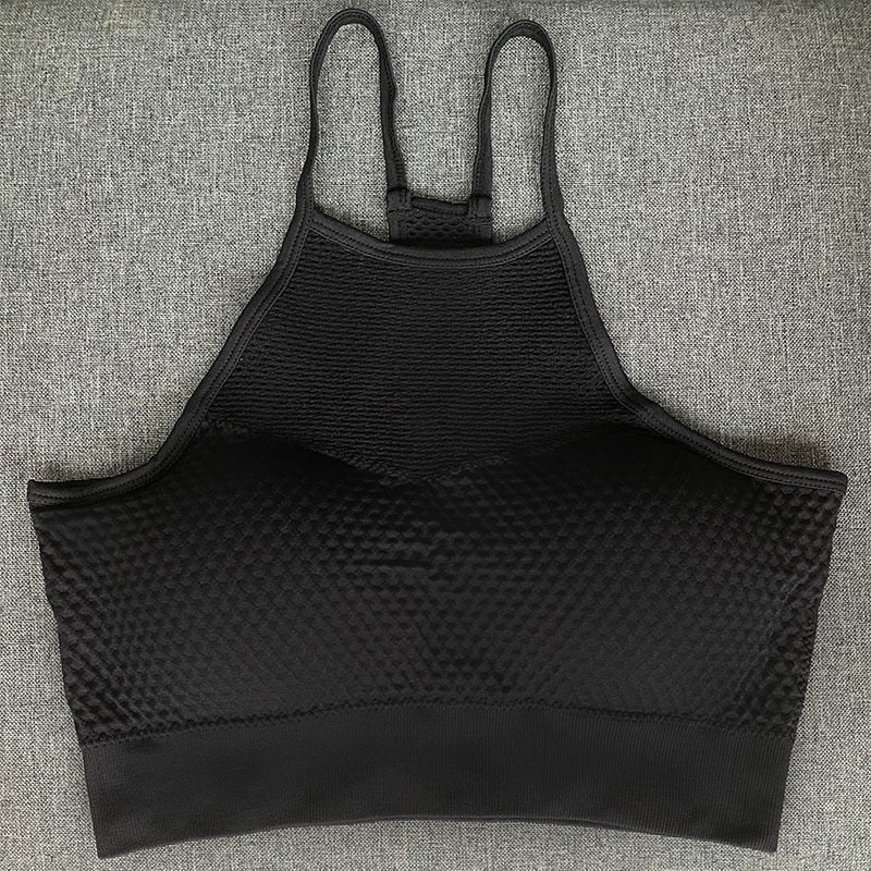 Women's Medium Support Cross Back Wirefree Removable Cups Sport Bra Tops Freedom Seamless Racerback Yoga Running Sports Bras - GabyFit Goods