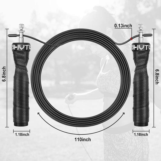 3mm Fitness Speed Jump Rope Crossfit Skipping Ropes Weighted Jumping Excise Workout with Ball Bearings Anti-Slip Handles - GabyFit Goods