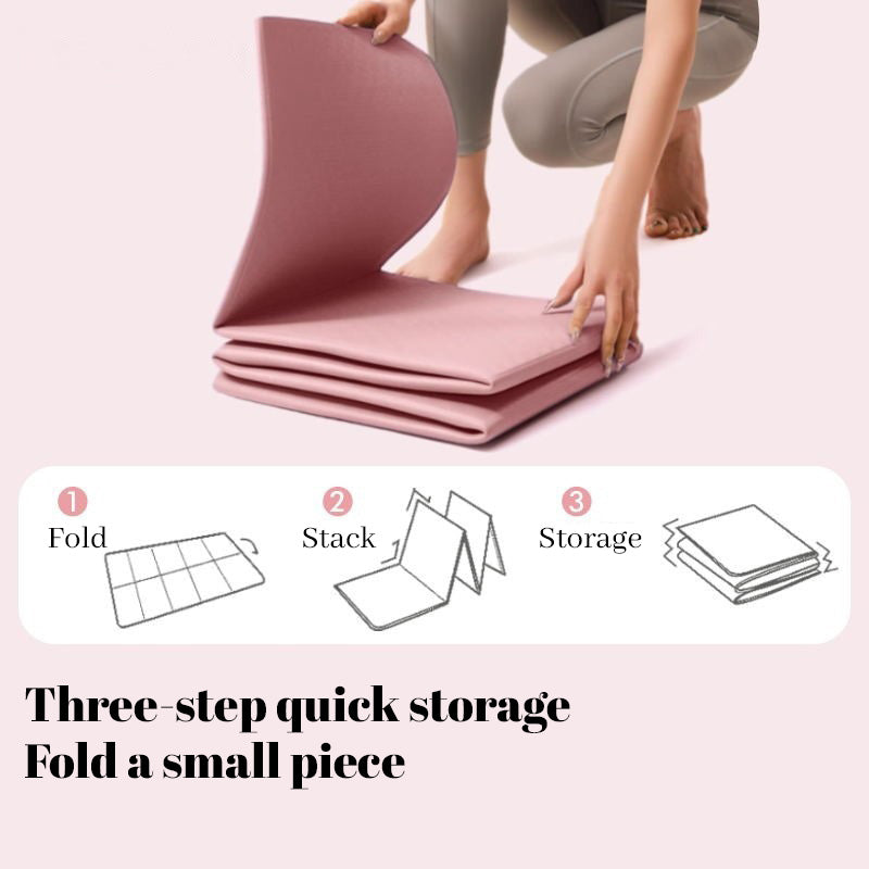 Foldable Eco Premium Yoga Mat for fitness and stretching