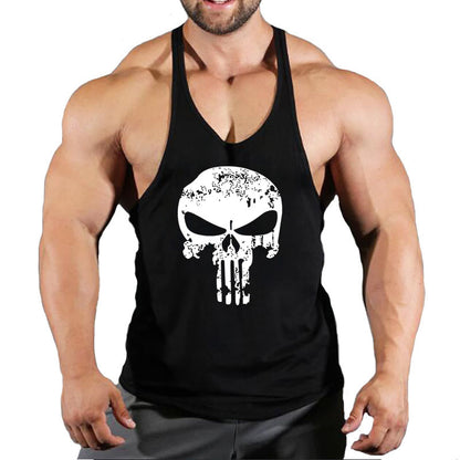 Fitness vest men's loose sleeveless T-shirt sports clothes camisole sports training top - GabyFit Goods