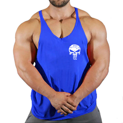 Fitness vest men's loose sleeveless T-shirt sports clothes camisole sports training top - GabyFit Goods