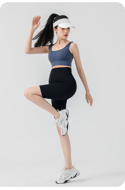 Pregnant women's pants Spring and summer thin bottoming pants Yoga shark pants abdomen support seamless shorts facial mask pants