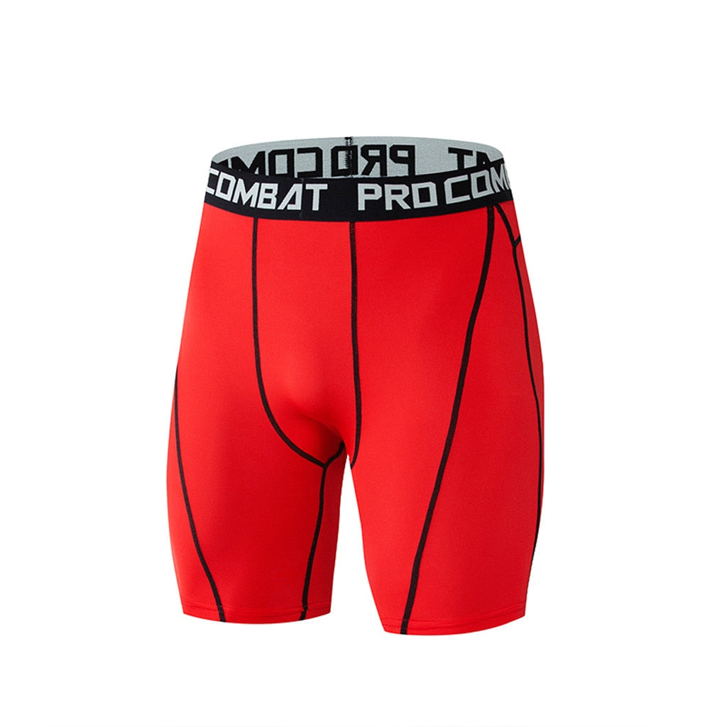 Men Bodybuilding Shorts Fitness Workout Inseam Gym Knickers Male Muscle Alive Elastic Compression Tights Skinny Leggins Hombre - GabyFit Goods