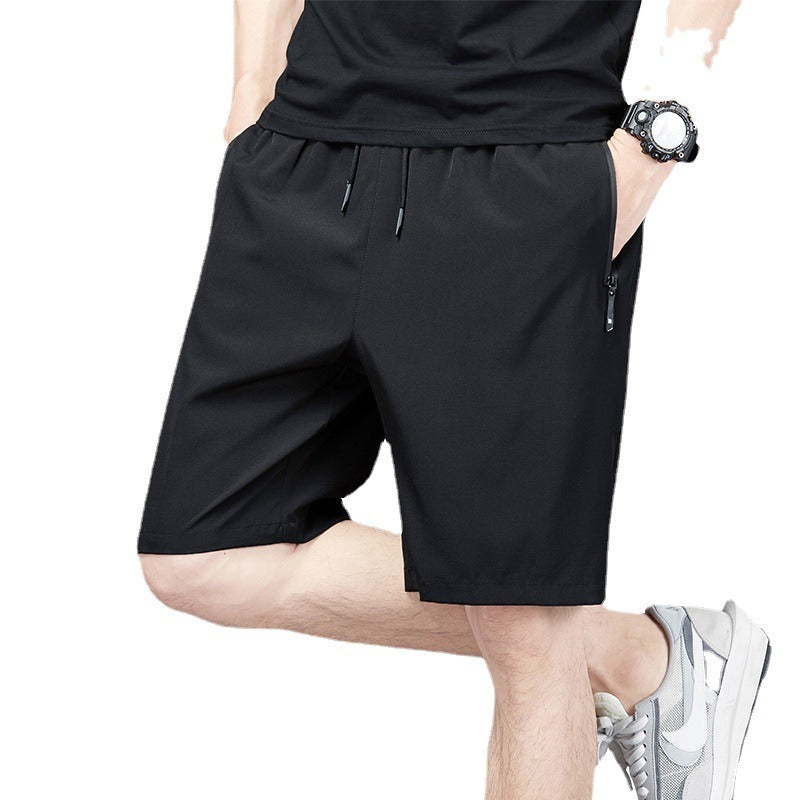 Mens Summer Ice Silk Quick Drying Shorts Lightweight, Breathable, Four sided Elastic Large Size Trendy Air Conditioning Shorts - GabyFit Goods