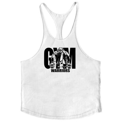 Cotton fitness vest GYM WARRIORS sport deep digging thin shoulder strap shirt - GabyFit Goods