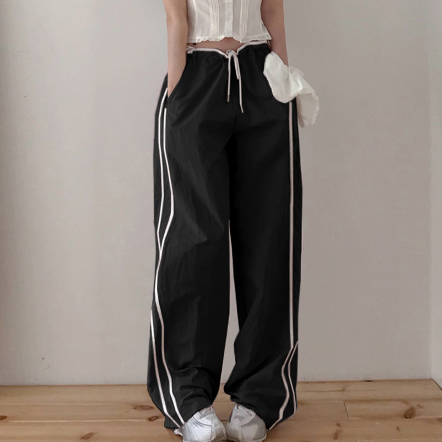 Sports Straight Leg Pants for Women Loose Casual Wide Leg Long Pants