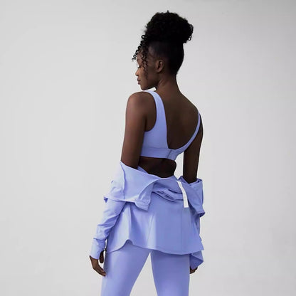 Women's Yoga Wear Suit Nude Yoga Wear Three-piece Set Large Size Sports Fitness Wear Suit - GabyFit Goods