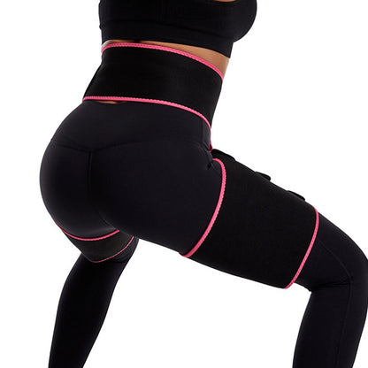 3 in 1 Low waist hip sweatband One-piece corset leggings Lift Hip Tummy Belt Moulding Bodybuilding Siamesed Low Waist Hip Band