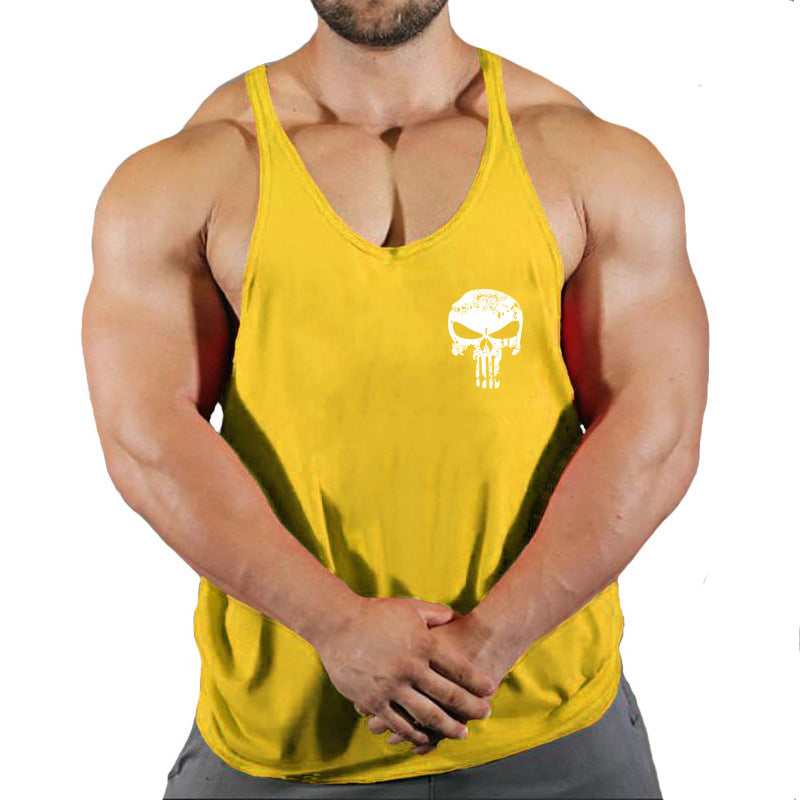 Fitness vest men's loose sleeveless T-shirt sports clothes camisole sports training top - GabyFit Goods