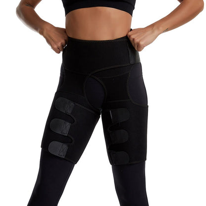 3 in 1 Low waist hip sweatband One-piece corset leggings Lift Hip Tummy Belt Moulding Bodybuilding Siamesed Low Waist Hip Band