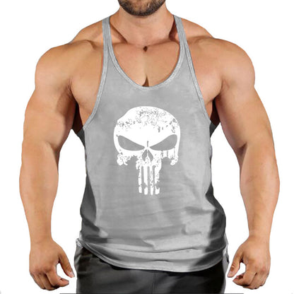 Fitness vest men's loose sleeveless T-shirt sports clothes camisole sports training top - GabyFit Goods