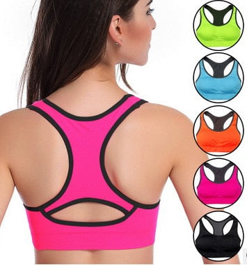 Women sport Bras  Sexy Seamless Yoga Shirts Sport Bra Top Comfortable Bra Push Up for Sports Sleep Fitness Clothing 5 color - GabyFit Goods