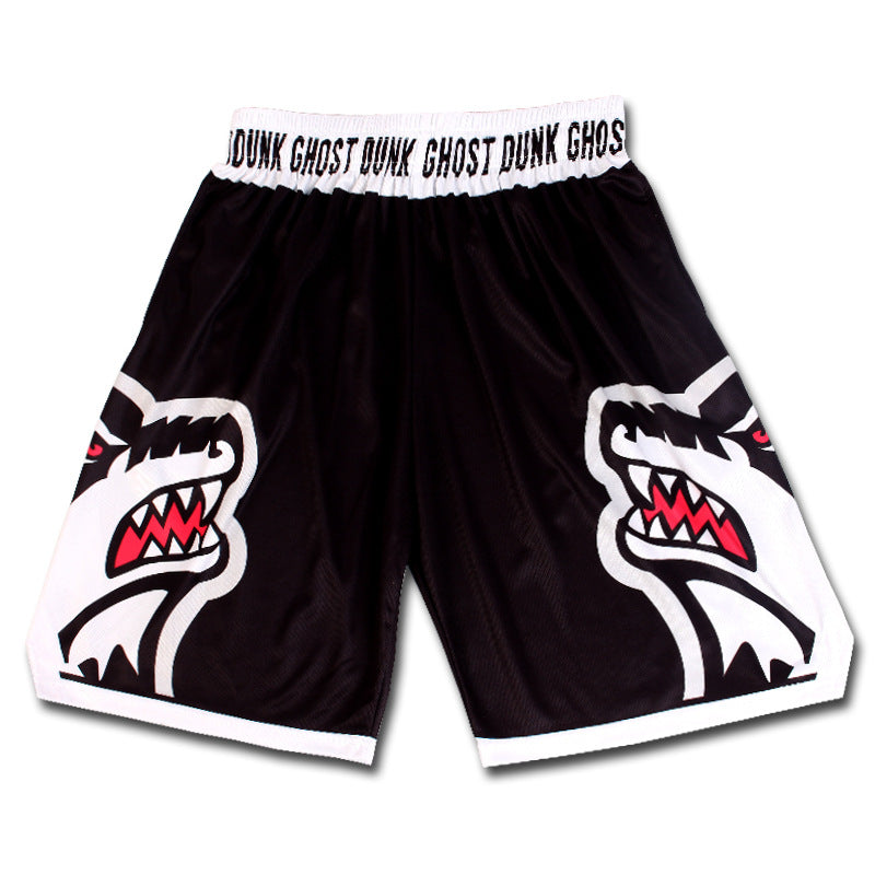 Printed shorts for sports running and fitness training
