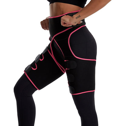 3 in 1 Low waist hip sweatband One-piece corset leggings Lift Hip Tummy Belt Moulding Bodybuilding Siamesed Low Waist Hip Band