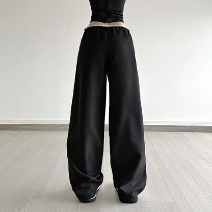 Sports Straight Leg Pants for Women Loose Casual Wide Leg Long Pants