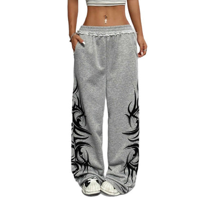 Street Dance High-Waist Sports Pants for Women Hip Hop Loose Fit Jazz Dance Trousers Casual Long Pants
