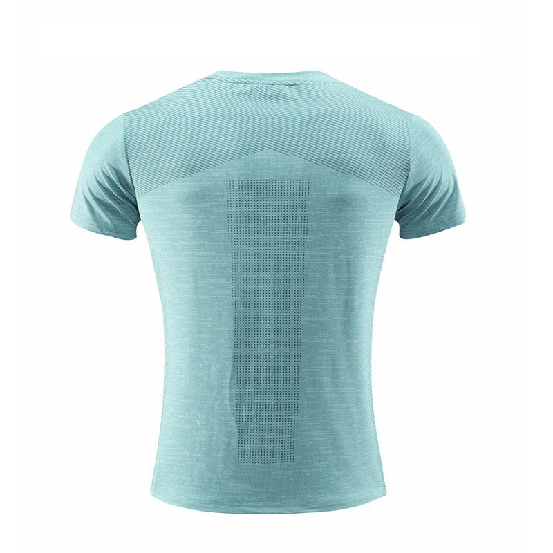 Men's short sleeved sports T-shirt, quick drying clothes, summer running clothes, fitness clothes - GabyFit Goods