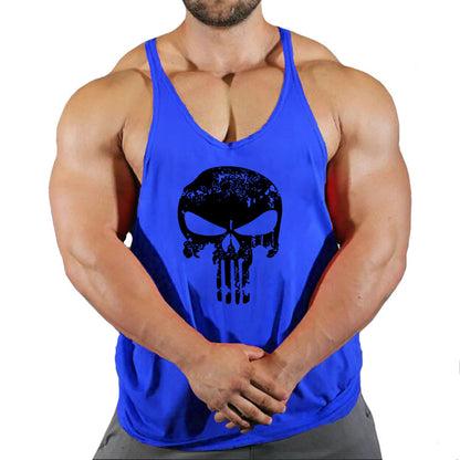 Fitness vest men's loose sleeveless T-shirt sports clothes camisole sports training top - GabyFit Goods