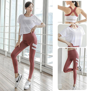 Yoga Sets Women Sportswear Gym Workout Clothing New Quick-Dry Gym Workout Running Suits