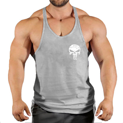 Fitness vest men's loose sleeveless T-shirt sports clothes camisole sports training top - GabyFit Goods