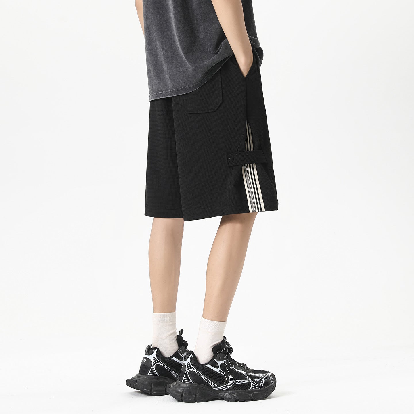 Men's Summer Thin Outdoor Sports Shorts Loose Casual Mid-Length Pants