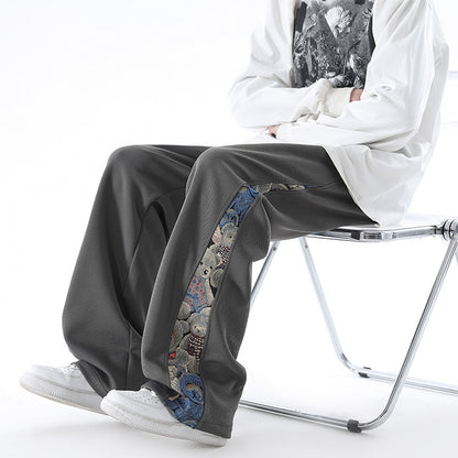 Men's Spring Sports Pants New Loose Youth Boys Cuffed Casual Trousers