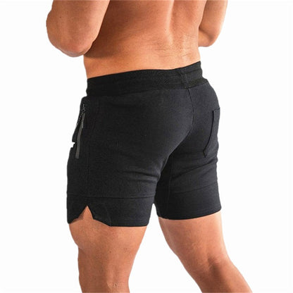 New Running Sports Zipper Pocket Shorts for Men's Fitness Training Summer Mesh Breathable Beach Pants