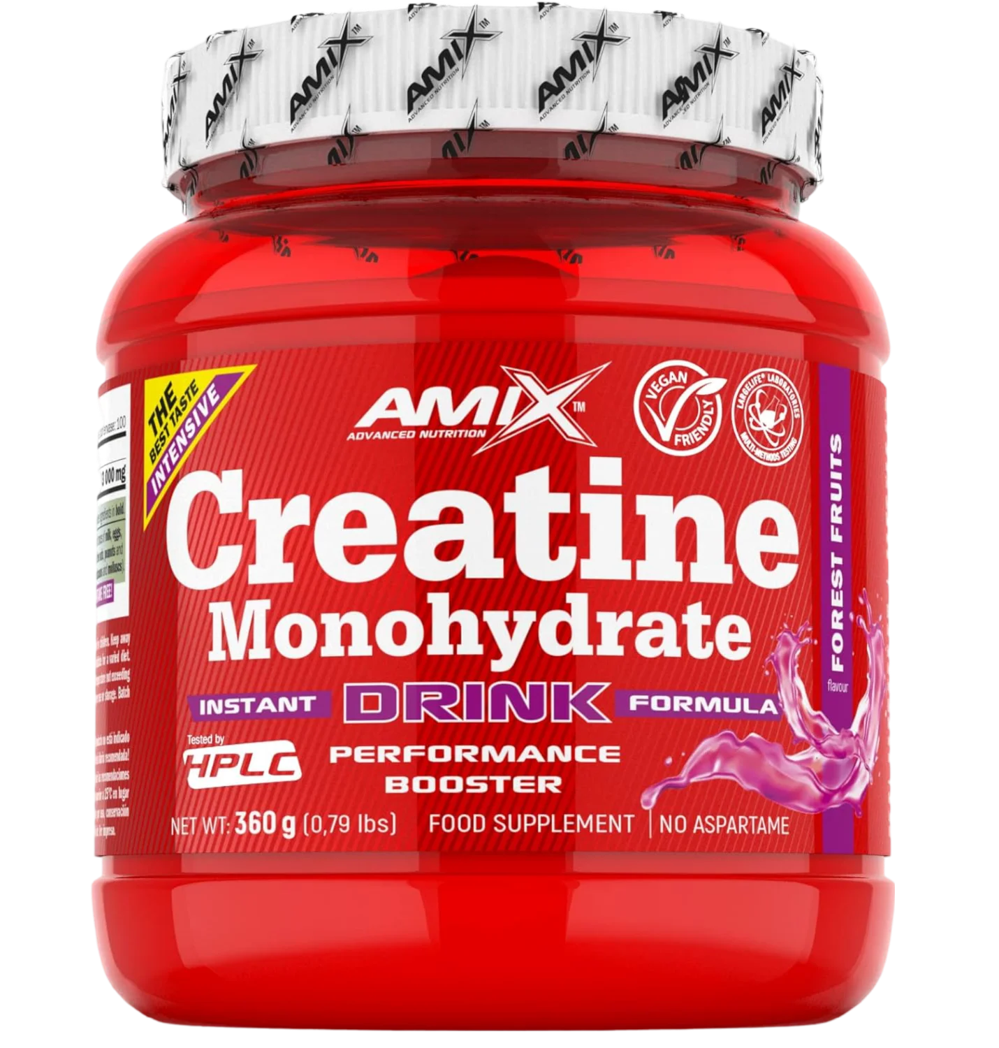 Creatine monohidrate (360g) forest fruits - amix + 1 gift mixer guaranteed quality maximum absorption increases strength creatine monohydrate