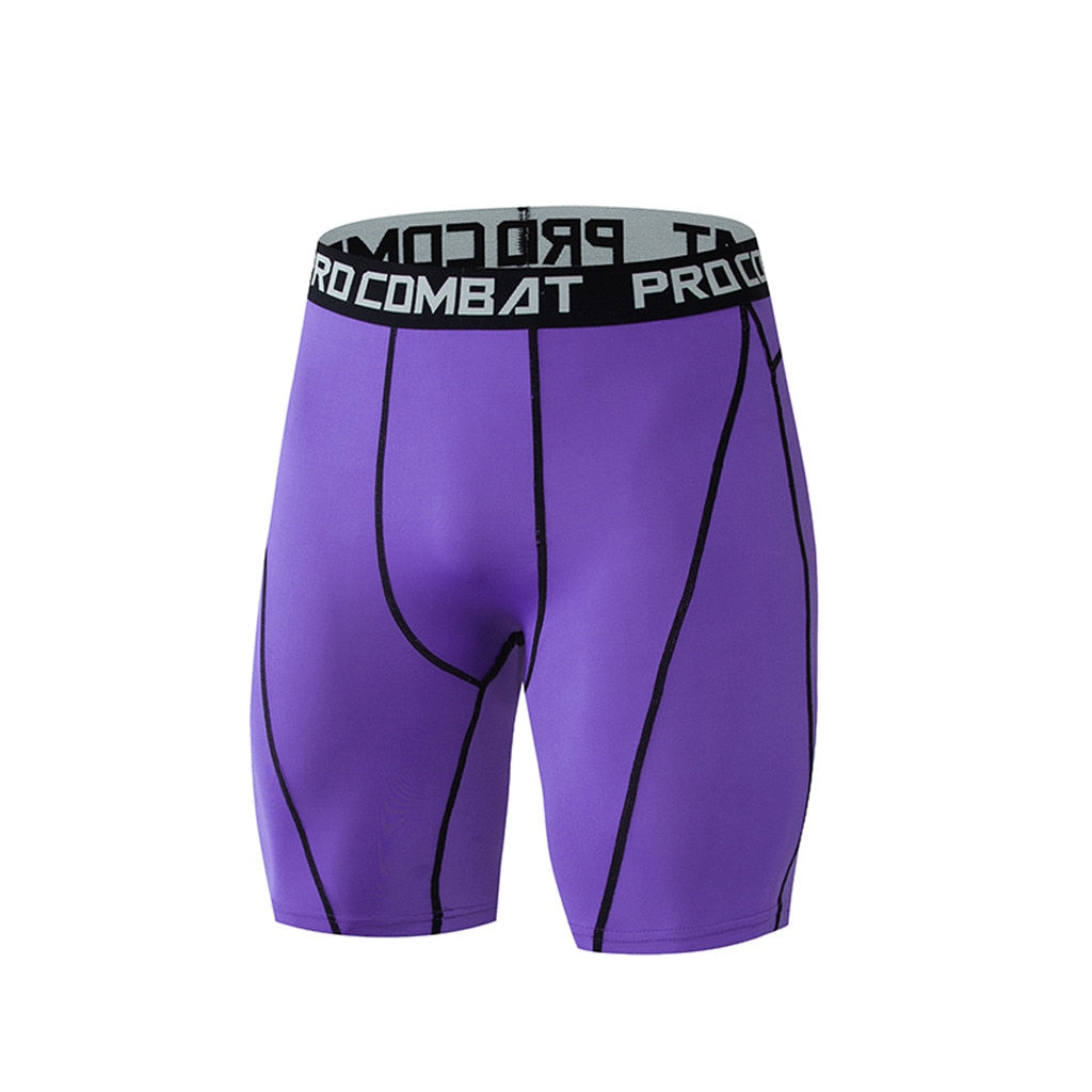 Men Bodybuilding Shorts Fitness Workout Inseam Gym Knickers Male Muscle Alive Elastic Compression Tights Skinny Leggins Hombre - GabyFit Goods