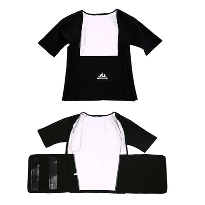 Women short sleeve sport sweating clothes yoga sauna bodybuilding vest slimming waist cincher corset exercise jacket #ST2145