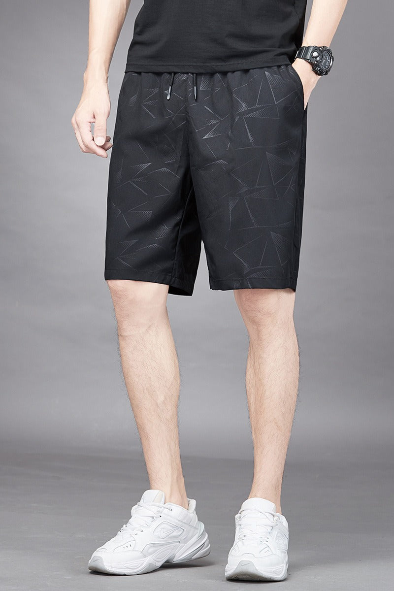 Mens Summer Ice Silk Quick Drying Shorts Lightweight, Breathable, Four sided Elastic Large Size Trendy Air Conditioning Shorts - GabyFit Goods