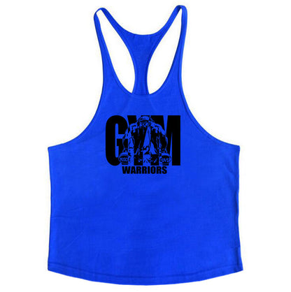 Cotton fitness vest GYM WARRIORS sport deep digging thin shoulder strap shirt - GabyFit Goods