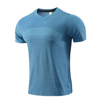 Men's short sleeved sports T-shirt, quick drying clothes, summer running clothes, fitness clothes - GabyFit Goods