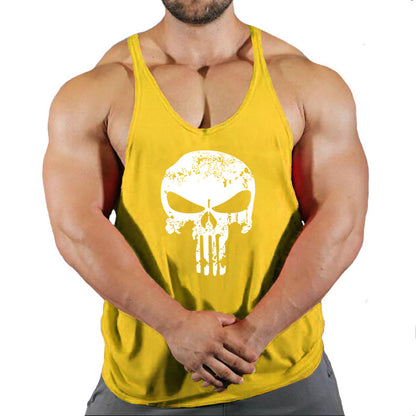 Fitness vest men's loose sleeveless T-shirt sports clothes camisole sports training top - GabyFit Goods