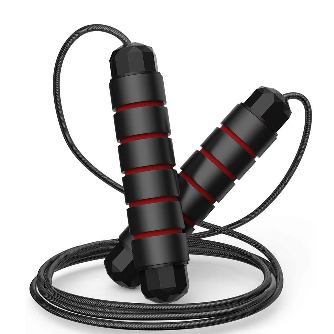 Jump Rope Tangle-Free Rapid Speed Jumping Rope Cable with Ball Bearings Steel Skipping Rope Gym Fitness Home Exercise Slim Body - GabyFit Goods