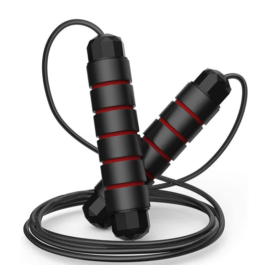 Jump Rope Tangle-Free Rapid Speed Jumping Rope Cable with Ball Bearings Steel Skipping Rope Gym Fitness Home Exercise Slim Body - GabyFit Goods