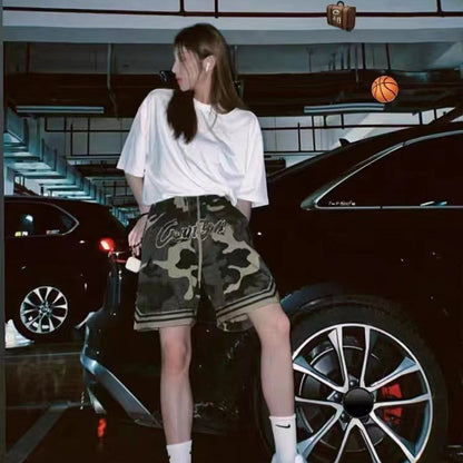 Loose five point casual basketball sports pants