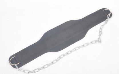 Thick Neoprene Weight Lifting Belt with Chain Dipping Belt for Pull Up Chin Up Kettlebell Barbell Fitness Bodybuilding Gym Belt - GabyFit Goods