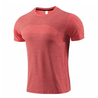 Men's short sleeved sports T-shirt, quick drying clothes, summer running clothes, fitness clothes - GabyFit Goods